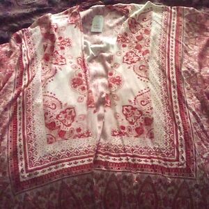 Red and white cover up large/x large